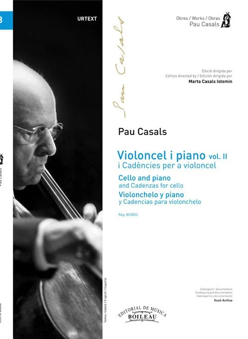 Violoncel i piano vol.2 by Pau CasalsPublished by Boileau-Music